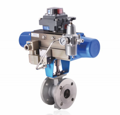 勃朗氣動v型球閥